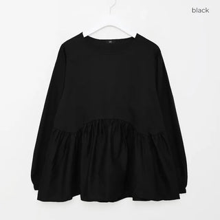 Cotton peplum blouse