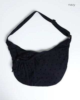 Dot Shirring Ribbon Shoulder Bag