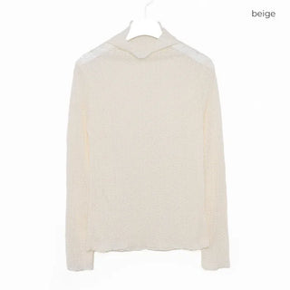 Patterned sheer long T-shirt