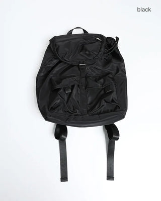 Square pocket nylon backpack