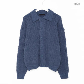 Boucle color knit cardigan