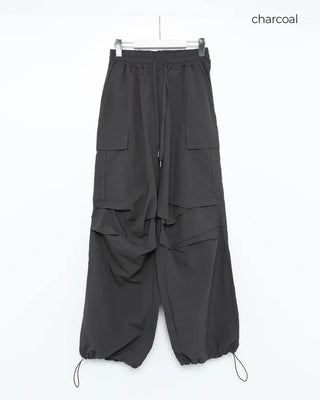 Cargo wide nylon pants
