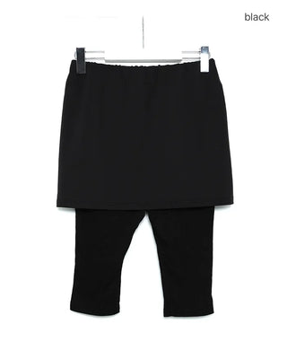 Mini skirt layered capri pants