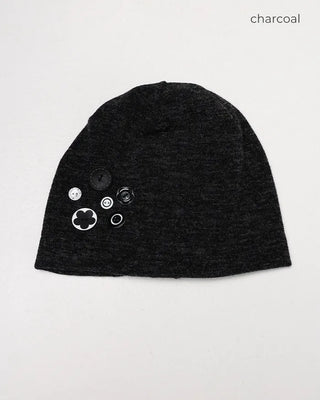 Multi-button slub beanie