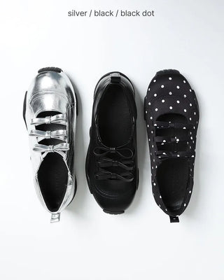 Polka Dot Ribbon Mary Jane Sneakers