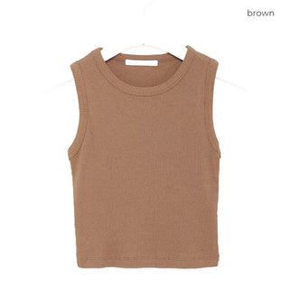 Cropped simple tank top