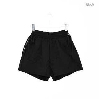 Flower embossed shorts