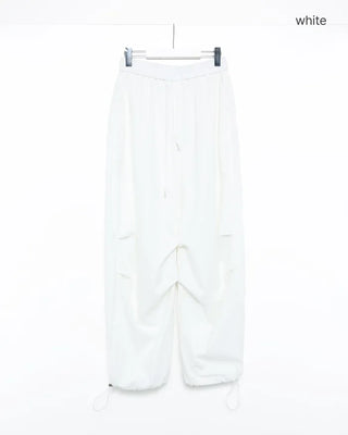 Elastic waist parachute pants