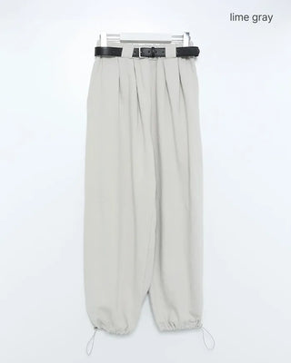 Belted Tuck Sweatpants