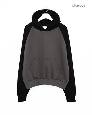 Raglan Collar Block Hoodie