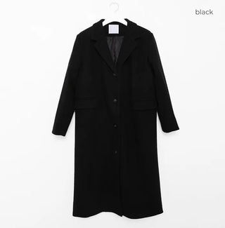 Tailored collar long coat