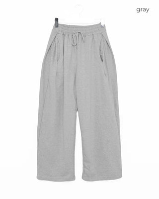 Side-tuck wide sweatpants