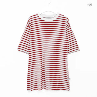 Colored striped short-sleeved T-shirt