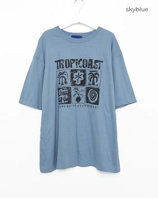 (Unisex) TROPICOAST Pigment Half T-Shirt