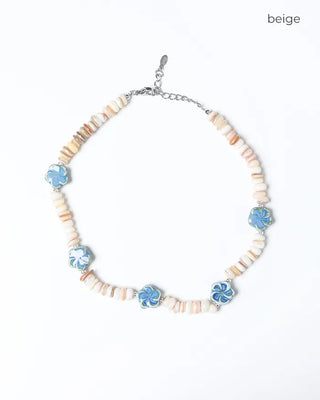 Mother-of-pearl bead necklace