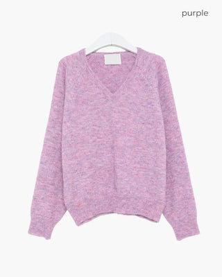 V-neck oversized knit