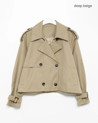 Belted Short Trench Coat