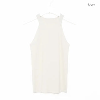 Halter neck knit sleeveless