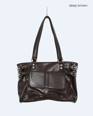Square buckle shoulder bag
