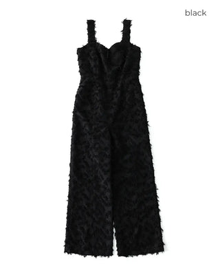 (ORIGINAL) Heart Neck Feather Jumpsuit
