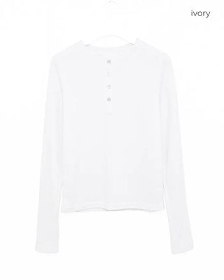 Button-up long T-shirt