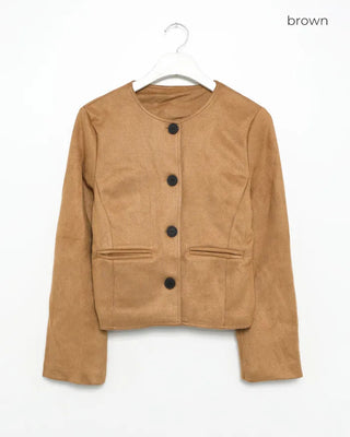 Suede short jacket