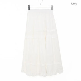 Frilled long skirt