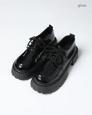 Volume sole lace-up loafers