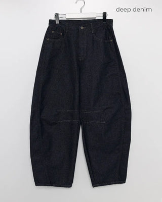 Slit denim pants
