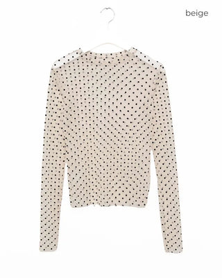 Sheer polka dot T-shirt