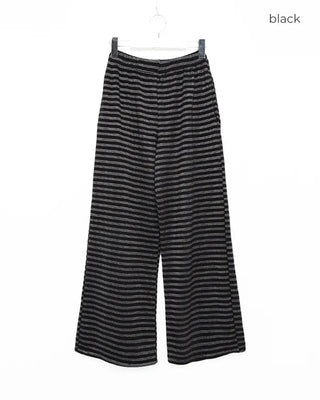 Striped elastic waist pants