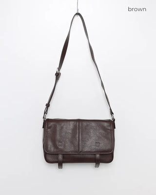 Simple leather crossbody bag