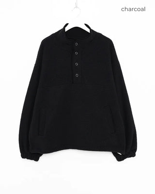 Half-neck button fleece