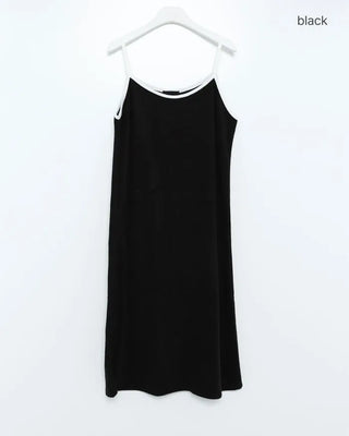 High-collar camisole long dress