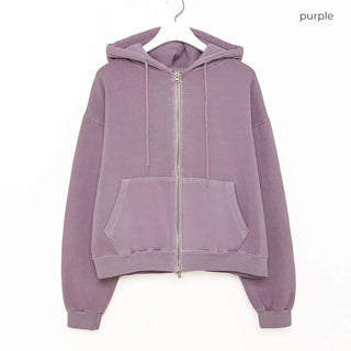 Pigmented Double Zip Hoodie