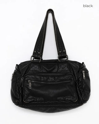 Vintage multi-pocket shoulder bag
