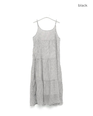Checked Camisole Long Dress