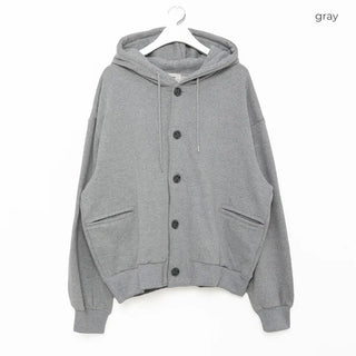 (Unisex) Button-up Hooded Parka