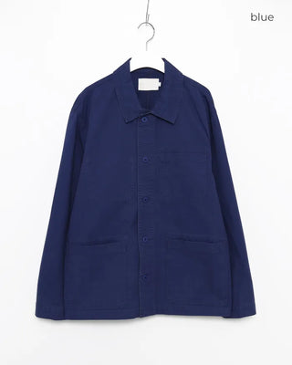 (Unisex) Simple Color Square Pocket Work Jacket