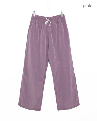 (Unisex) Nylon Check String Pants