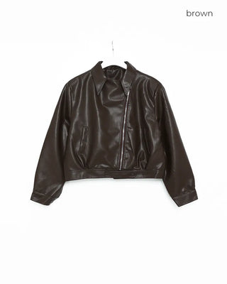 Crop Leather Jacket