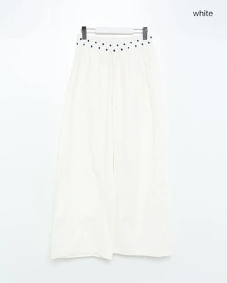 Polka Dot Layered Wide Pants
