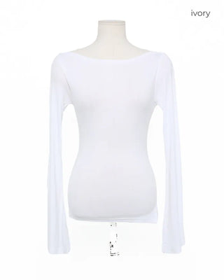 Boat neck slick point T-shirt