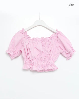 Shirred Smock Off-Shoulder Top