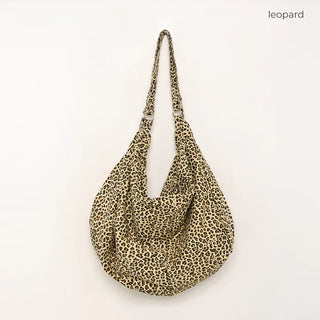 Multi-leopard print big shoulder bag