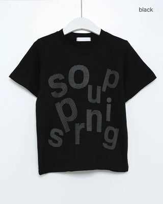 Unbalanced Lettering T-Shirt