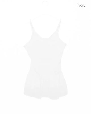 Lace-line sheer camisole mini dress
