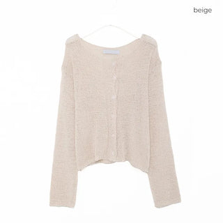 Ribbed sheer cardigan