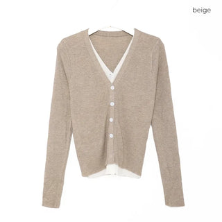 Layered Rib Cardigan