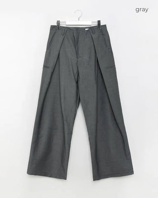 Pintuck wide slacks